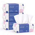 Disposable Face Towels Unscented 80 Count Pack of 4 - Thick Soft Cotton Wipes for Facial Cleansing
