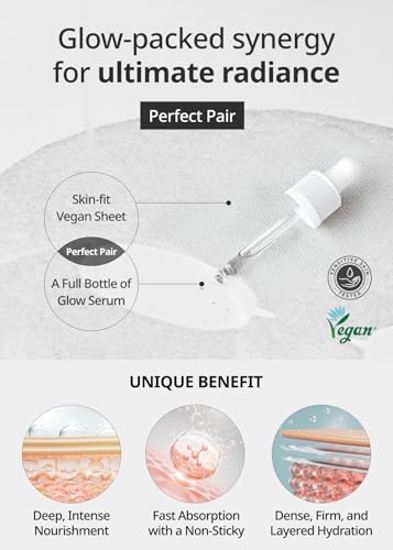 Glutathione Ampoule Sheet Mask - Vegan Revitalizing Facial with Niacinamide - Variation 01.R-A
