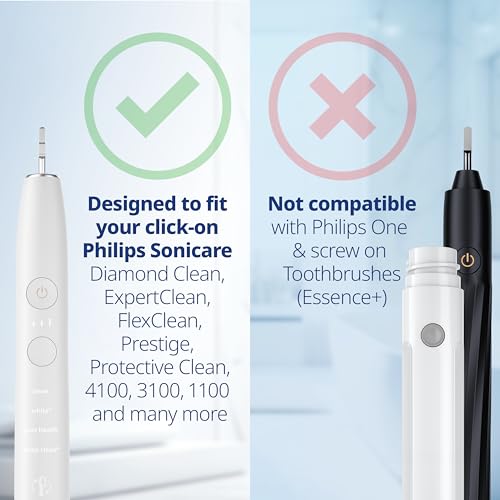Charcoal Mini Hard Replacement Brush Heads for Philips Sonicare - Black, 8 Pack - Variation of Black / 8 Count
