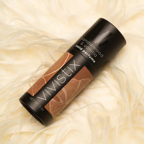 Vivistix Solid Perfume Stick - Sandalwood & Vanilla Travel Fragrance, Paraben-Free