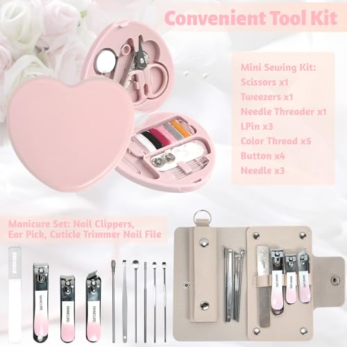 Women's Wedding Emergency Kit Pink with Makeup Bag - 42 Pc Bridal Survival Set