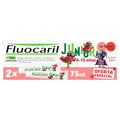 Fluocaril Junior Kids Toothpaste with Red Fruit Flavor 2x75ml for Ages 6-12