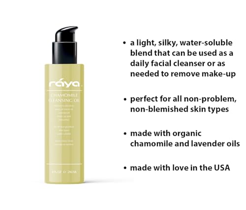 Chamomile Facial Cleansing Oil - Natural Water-Soluble Makeup Remover for All Skin Types