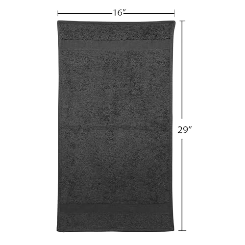Fromm ColorSafe Cotton Salon Towels Black 6 Pack - Bleach Proof, 16x29 Inch Hair Drying Towels for Hair Stylists & Barbers