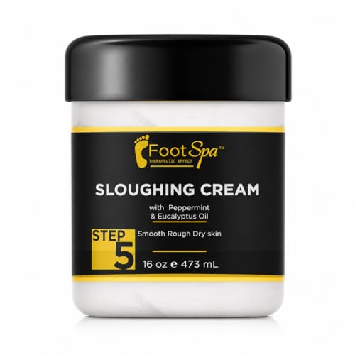 Foot Spa Exfoliating Foot Cream with Peppermint & Eucalyptus Oil - 16 Oz