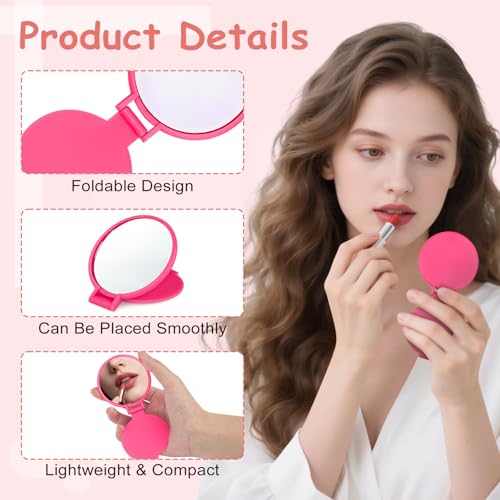 120-Pack Compact Pocket Mirrors Bulk with 6 Colors - 63mm Travel Makeup Mirrors