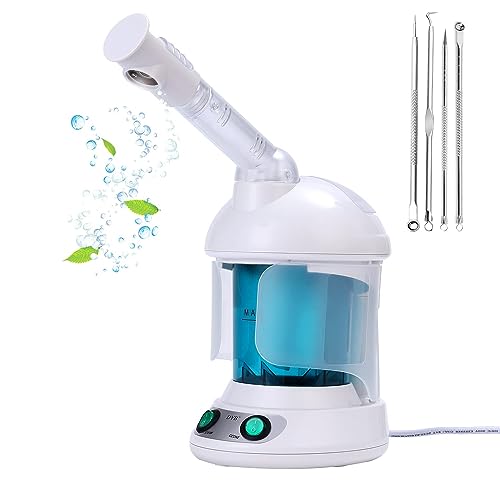 DYB Portable Facial Steamer, Nano Ionic Face Steamer with 360¡ÆRotatable Sprayer,Mini Facial Steamer for Salon and Spa,1 Piece Headband and 4 Pieces Steel Skin Kits.