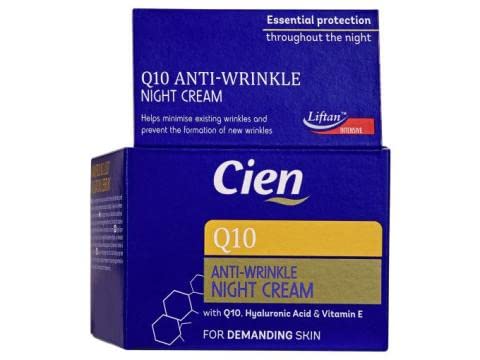 Cien Anti-Aging Skin Care Set of 3 - Day, Night & Eye Cream with Q10, Hyaluronic Acid & Vitamin E