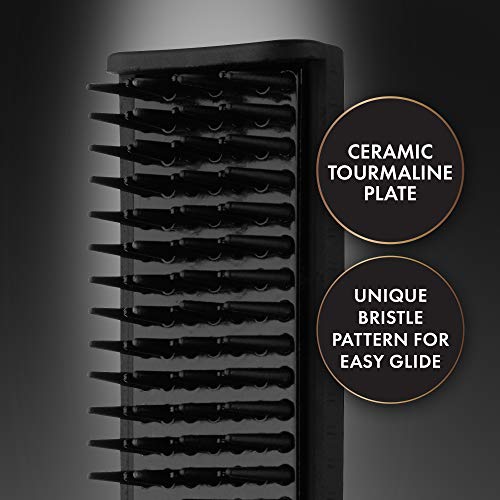 Men's Beard Straightener Brush - Hot Tools Ceramic & Tourmaline, Up to 410°F