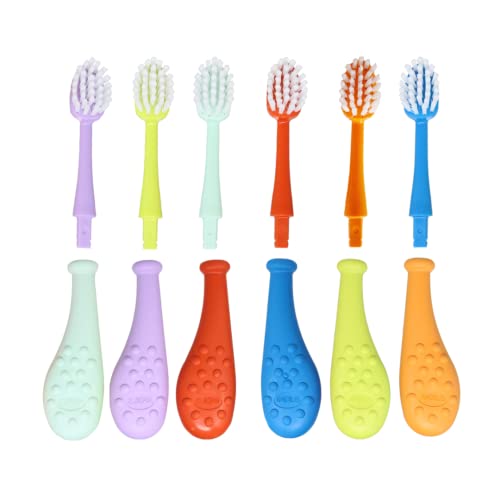 Children's Soft Toothbrushes with Replaceable Heads - 6 Colors, BPA Free, ADA Approved, 2 Pack