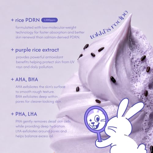 Purple Rice PDRN Bubble Mask for Pore Clearing & Exfoliation - Vegan Korean Skincare