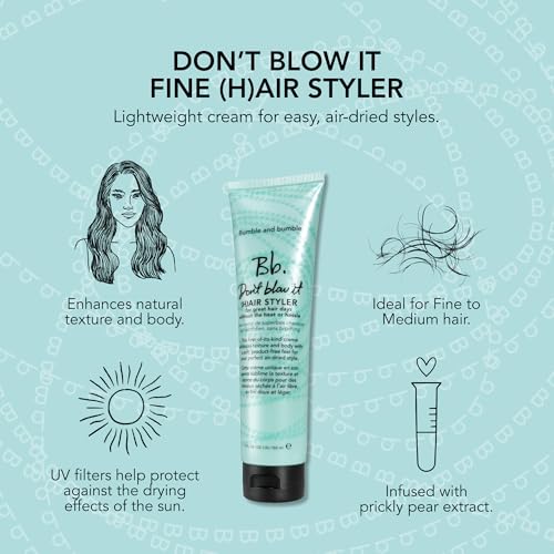 Air Dry Hair Styling Cream for Fine to Medium Wavy & Straight Hair - 5 Fl Oz