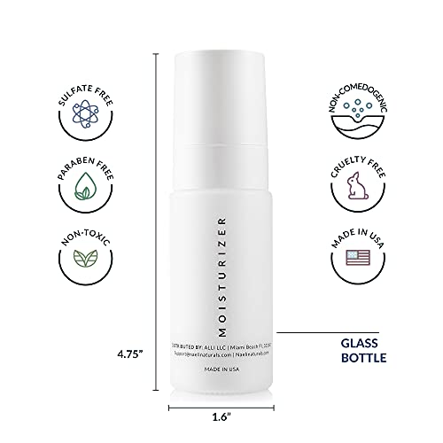 SPF 30 Face Moisturizer with Collagen & Peptides - Lightweight Hydrating Cream, 1.4 oz - Paraben-Free & Non-Comedogenic