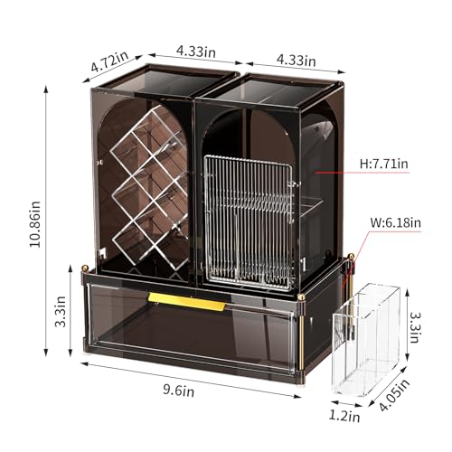Modular Makeup Organizer, Clear Acrylic Cosmetic Storage Box with Drawer, Vanity Countertop Organizer for Makeup, Skincare and Beauty Accessories ? Multiple Styles