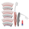 Kocpudu 100-Pack Travel Toothbrush and Toothpaste Set, Individually Packaged