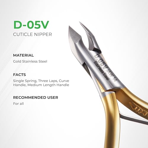 NGHIA Premium Cuticle Nipper D-05V-14 Stainless Steel Professional Nail Tool