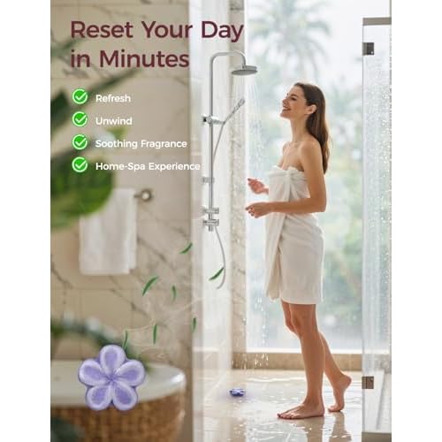 Momcozy Shower Steamers 14 Pack-7 Unique Shapes & Floral Scents, Long Lasting Fragrance, Gentle Formula, Perfect Travel & Gift Idea for Home Spa Relaxation