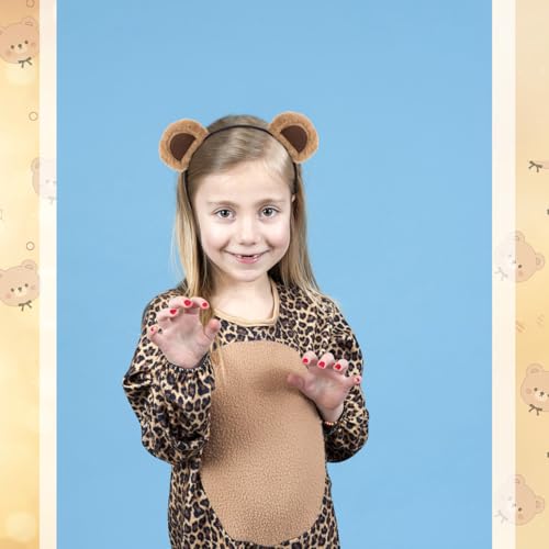 YARIEW 12pc Bear Headbands - Plush Bear Ears Hairbands with Style D