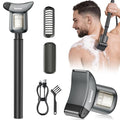 Kensen Black 2-in-1 Electric Back Shaver for Men, Foil & T-Blade Trimmer