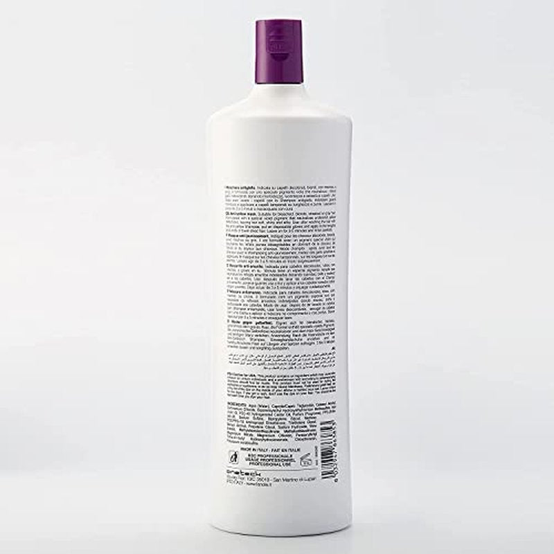 Fanola No Yellow Purple Hair Mask - Acidic pH Deep Conditioning Hair Mask for Blonde, Bleached & Grey Shades - Intense Violet Pigment Neutralizes Brassy Tones (33.8 Fl oz)