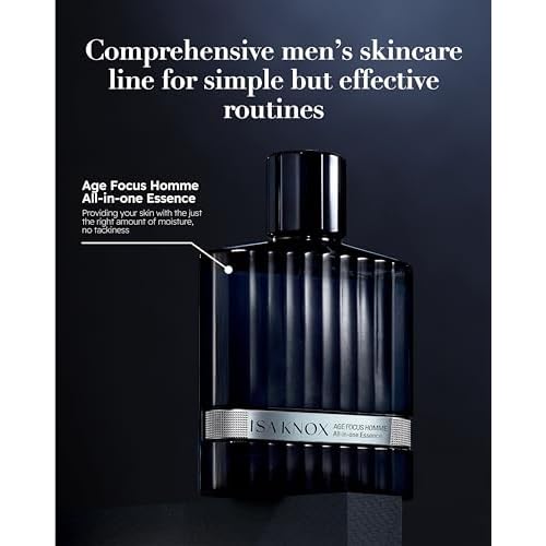 Isa Knox Age Focus Homme (All-in-one Essence, 4.1fl oz) - Refreshing and Moisturizing All-in-One Moisturizer, Protective Barrier Men's Skin Care with Niacinamide | Korean Skincare