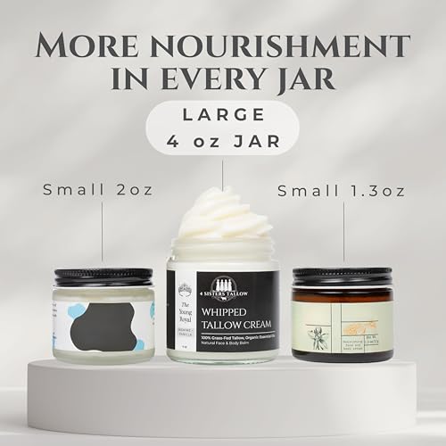 Jasmine Vanilla Grass Fed Beef Tallow Face Moisturizer - 4 Fl Oz - Organic & Natural