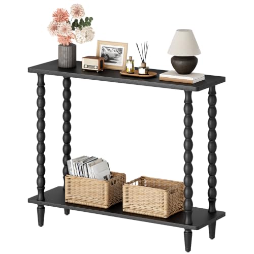Mid-Century Console Table with Storage - 39.4 Inch Entryway & Sofa Table