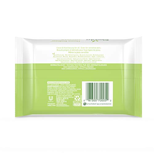 25 Count Face Cleansing Wipes Pack of 6 - Gentle Makeup Remover, Waterproof Mascara