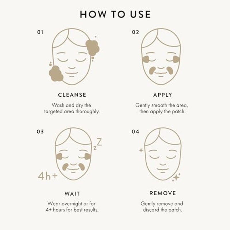 KPLUS K+ Wrinkle Patches for Marionette, Smile Lines with Hyaluronic Acid, Adenosine and Peptides - Korean Overnight Mindful-Aging Facial Stickers (60 Count)