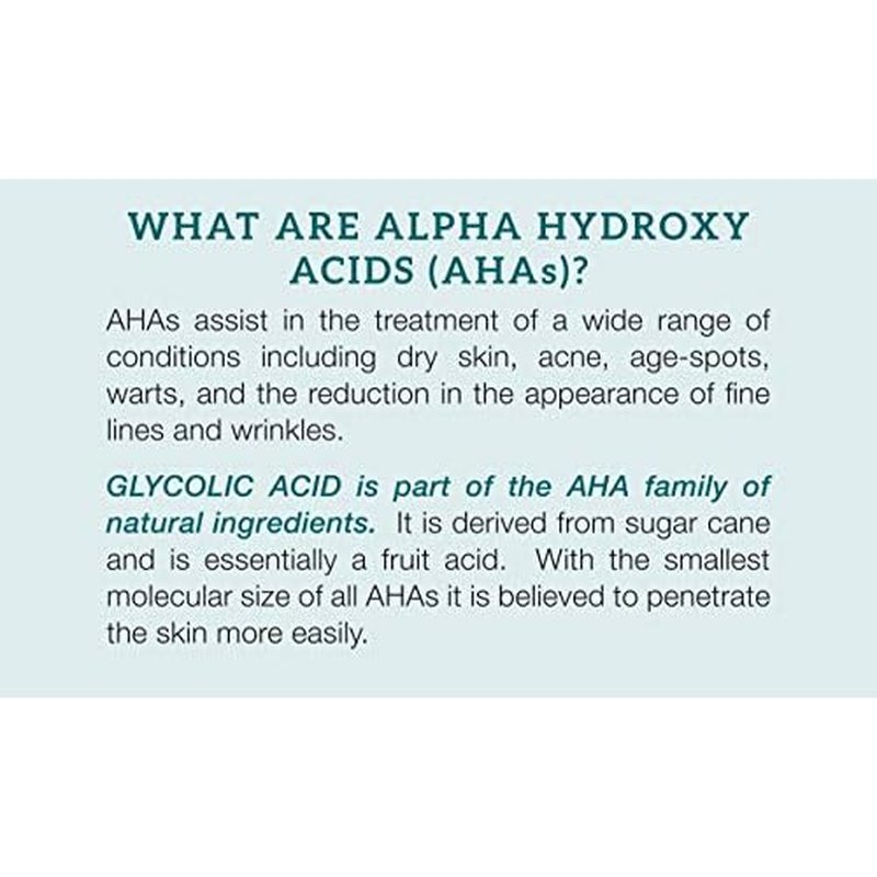 Exfoliating Face Wash Glycolic Acid 5% Salicylic Acid 2% - Medicated Unblemish Cleanser AHA BHA Acne Wash, Calming Green Tea, Helps for Acne, Oiliness, Blackheads, Cystic Acne, Whiteheads 6.7 Fl Oz