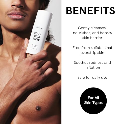 Men's Face Wash with Centella & Hyaluronic Acid – Nourishing Skin Clarifier 3.4 Fl Oz
