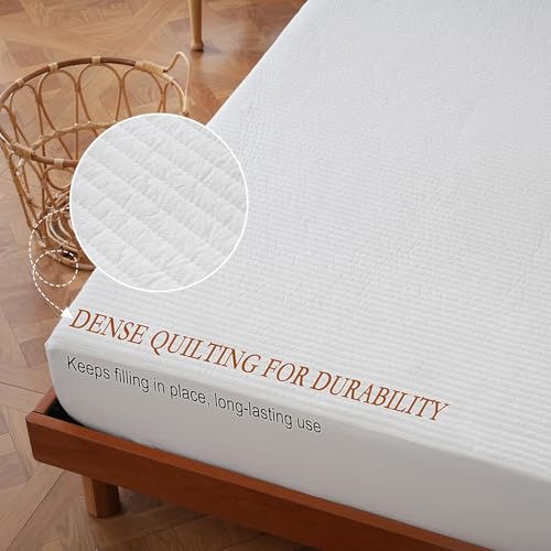 King Wool Mattress Pad with Cotton Cover – Natural Australian Wool, White - Your Moon