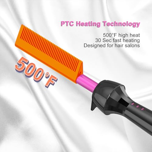 Red Dan 500°F Hot Comb for Wigs & Black Hair - Electric Styling Tool