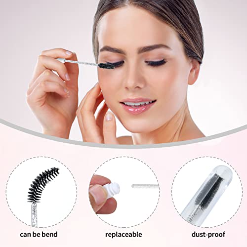 Black 100 Pcs Lash Shampoo Bottle Brush Set for Eyelash Extensions & Aftercare - Variation of THIS listing