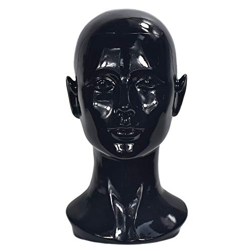White Female Mannequin Head for Wigs Hats Jewelry Display with Black Variation