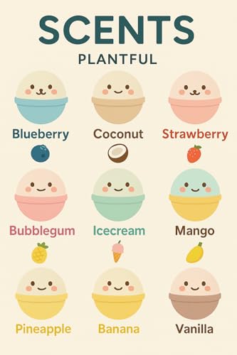 Kids Bath Bomb Set with Natural Essential Oils - 9 Pack Bubble Fizzy for Boys & Girls