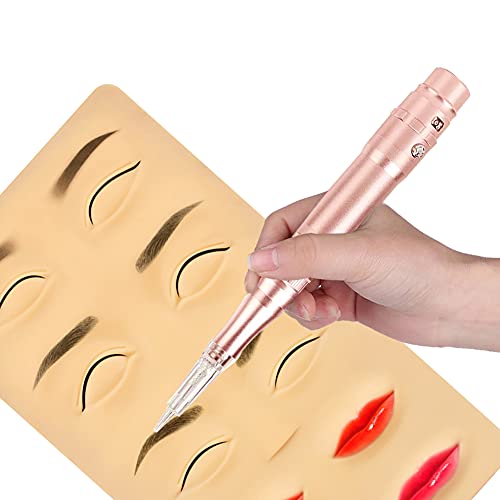Rotary Tattoo Machine for Permanent Makeup Rose Gold with 10 Needles