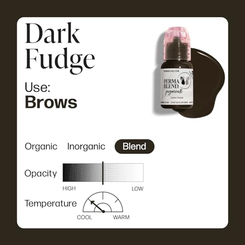 Perma Blend Microblading Pigment Dark Fudge 0.5 oz for Eyebrows & Permanent Makeup