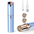 Facial Hair Remover for Women- as Seen on TV Painless Face Shaver -Mini Hair Remover, Electric Razor Shaver Portable Bikini Epilator for Lips, Chin, Armpit, Peach Fuzz, Fingers, Neck, Cheek(Blue)