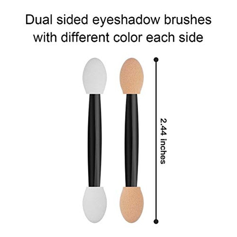 Cuttte Eyeshadow Applicators Makeup Brushes - 180PCS Disposable Eyeshadow Brush, Dual Sides Eye Shadow Applicator Sticks, 2.44 Inch Eye Makeup Tools, Black
