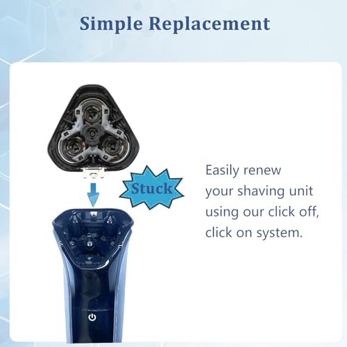 S3000 Replacement Head Holder Compatible with Philips Norelco Aquatec Shavers,Razor Blades for S3000 Series S3206 S4303.