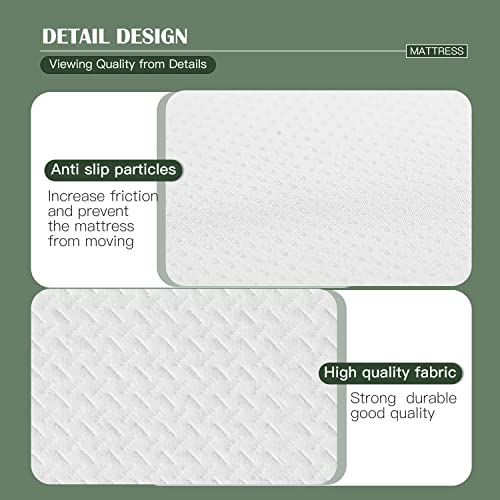 Twin 8-Inch Foam Mattress - CertiPUR-US Certified Breathable Supportive Bed with Removable Cover