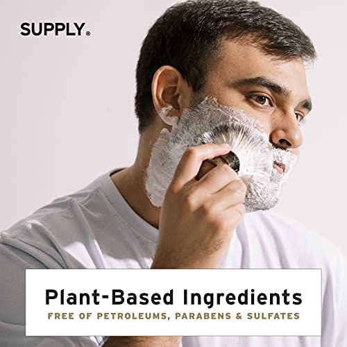 SUPPLY Ultra Lather Shaving Cream Black Pepper & Fir - Hypoallergenic Formula for Men - 3.4 Oz Jar - Naturally Soothes and Protects, Guards Against Razor Burn and Irritation