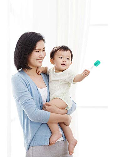 Disposable Oral Sponge Swabs Sky Blue Plum Shape 250 Count - Gentle Mouth Cleaning