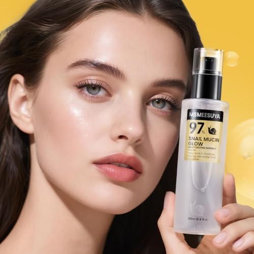 Hydrating Snail Mucin Serum 97% - 120ml Pack of 2, Fast Absorbing Face Serum