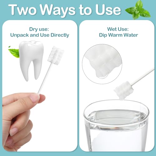 Baby Oral Tongue Cleaner with Finger Toothbrush Set - Blue, 200 pcs
