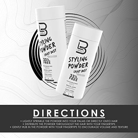 L3 Travel Styling Powder Small 0.02oz Pack of 12 Natural Look Men’s Hair Powder