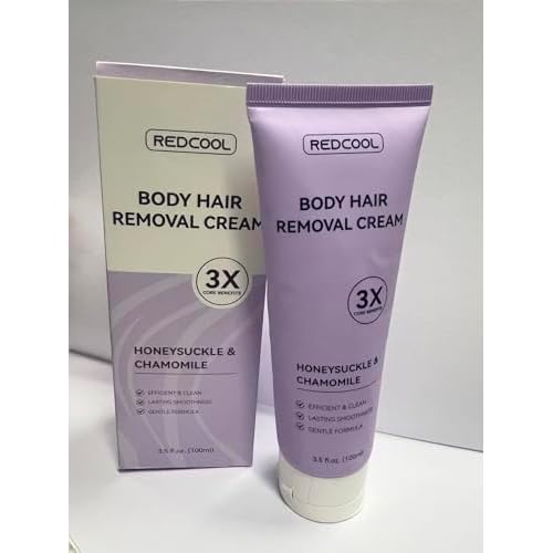 Body & Facial Hair Removal Cream for Women & Men, Painless Depilatory Cream for Sensitive Skin, Gentle Hair Remover for Legs, Arms, Underarms & Bikini Line with Spatula Applicator 3.5 fl.oz
