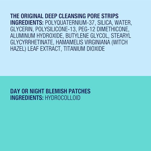 Biore Blackhead Remover Pore Strips & Pimple Patches Bundle - 14+30 Count, Deep Cleansing & Spot Healing (Variation of Pore Strips + Patches / 14ct +30ct)