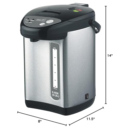 Classic Kitchen CK321NP 3.5 Qt Electric Kettle with Auto Dispense, Shabbat Mode